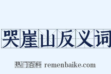 哭崖山反义词是什么意思的图片